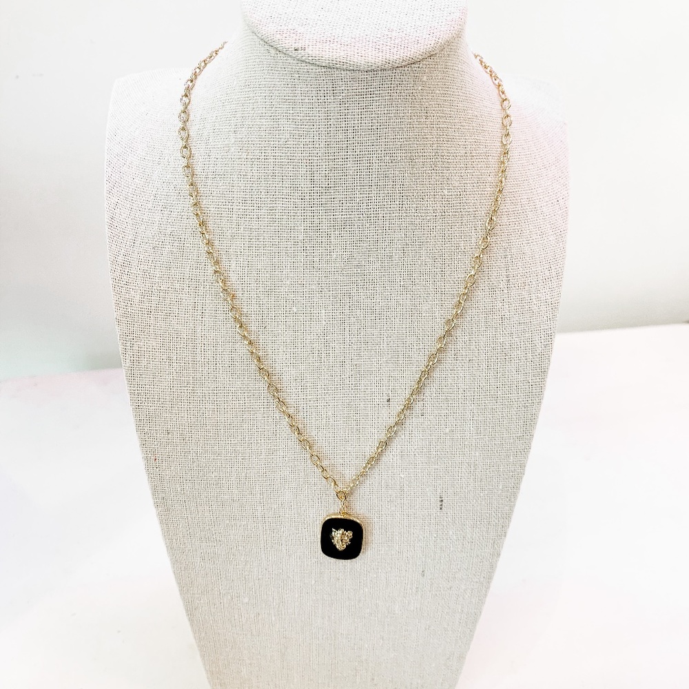 Hart Designs Tiger Head Necklace - Black